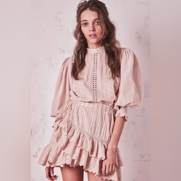 LoveShackFancy Lorelei dress in Prairie Pink - Picture 1 of 9